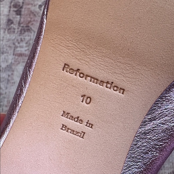 Reformation Mia Platform Sandal Pink Pearl Size 10 - Picture 10 of 15